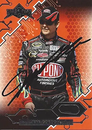 Autographed Jeff Gordon 2009 Press Pass Stealth Racing Darlington Race Track (#24 Dupont Team) Hendrick Motorsports Signed Nascar Collectible Trading Card With Coa 1