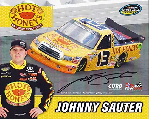 Autographed 2013 Johnny Sauter #13 Hot Honey's Racing (Camping World Truck Series) Signed Picture 8X10 Nascar Hero Card With Coa 1