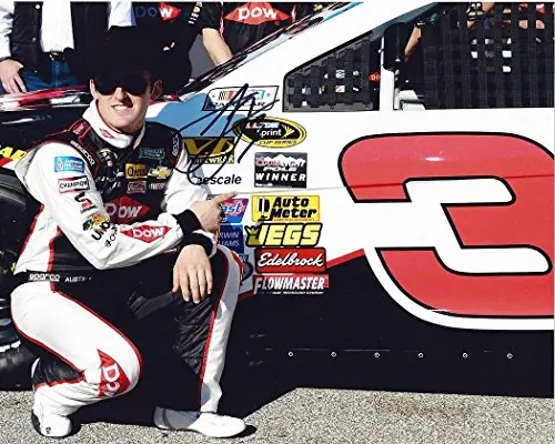 Autographed 2014 Austin Dillon #3 Dow Racing (Daytona Coors Pole Award) Signed 8X10 Nascar Glossy Photo W/Coa 1