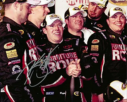 Autographed 2011 Regan Smith #78 Furniture Row Racing Darlington Win (Victory Lane) Signed 8X10 Nascar Glossy Picture With Coa 1