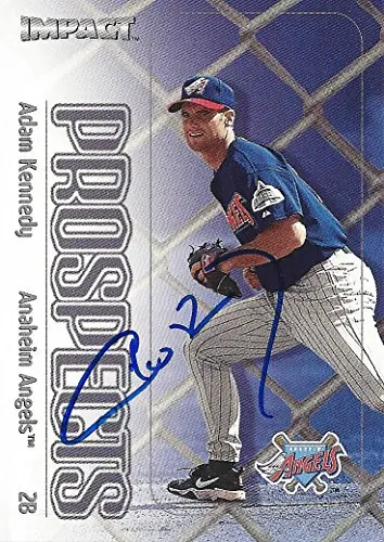 Autographed Adam Kennedy 2000 Fleer Skybox Impact Baseball (Anaheim Angels) Signed Mlb Collectible Trading Card With Coa 1
