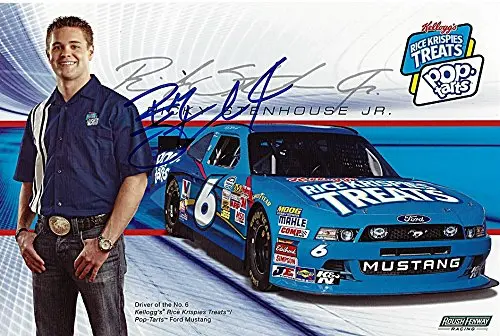 Autographed 2012 Ricky Stenhouse Jr. #6 Kelloggs Rice Krispy Treats Racing Signed 6X9 Nascar Hero Card With Coa 1