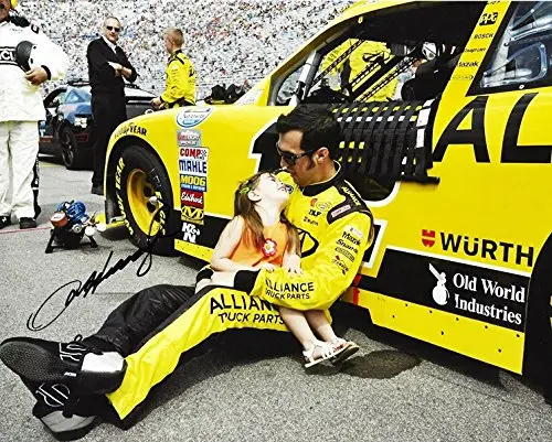 Autographed 2014 Sam Hornish Jr. #12 Alliance Racing (Team Penske) Nationwide Series Pre-Race 8X10 Picture Signed Nascar Glossy Photo With Coa 1
