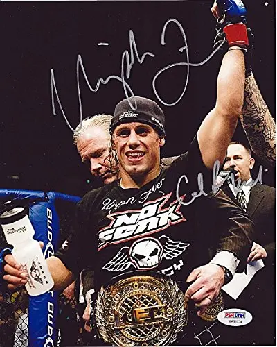 Autographed Urijah Faber Ultimate Fighting Championship Star Ufc/Wec Champion (California Kid Inscription) Signed 8X10 Inch Picture Glossy Photo With Psa/Dna Coa 1