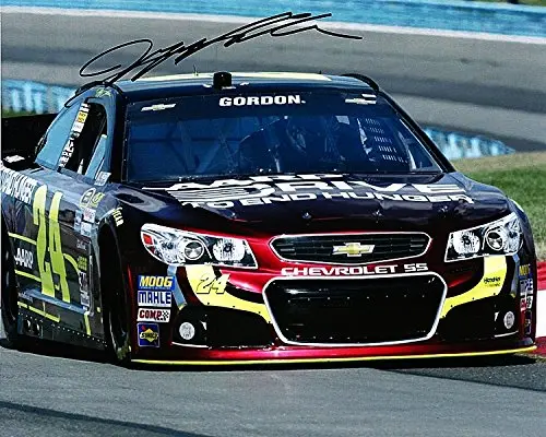 Auutographed 2014 Jeff Gordon #24 Aarp/Drive To End Hunger Racing Road Course Racing (Signed 8X10 Picture) Nascar Glossy Photo With Coa 1