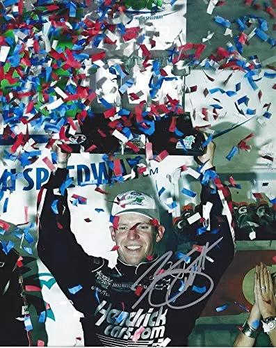 Autographed 2012 Regan Smith #5 Hendrick Cars Racing Homestead Race Win (Victory Lane Trophy) Nationwide Series Signed Collectible Picture Nascar 8X10 Inch Glossy Photo With Coa 1