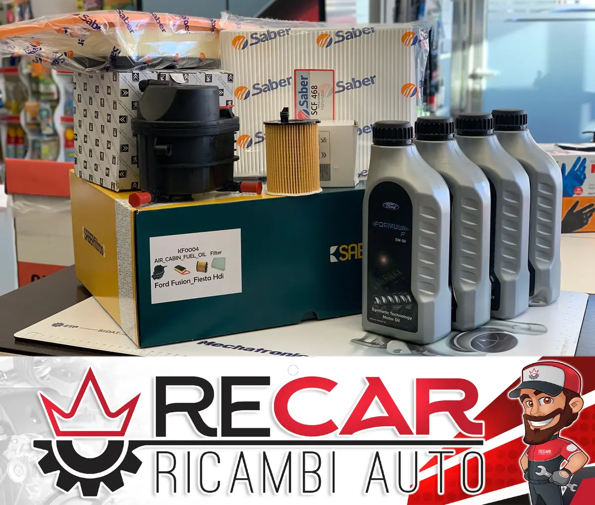 Kit0004rec Kit Tagliando Fiesta Dal 2001 Al 2007 1.4 Hdi 1