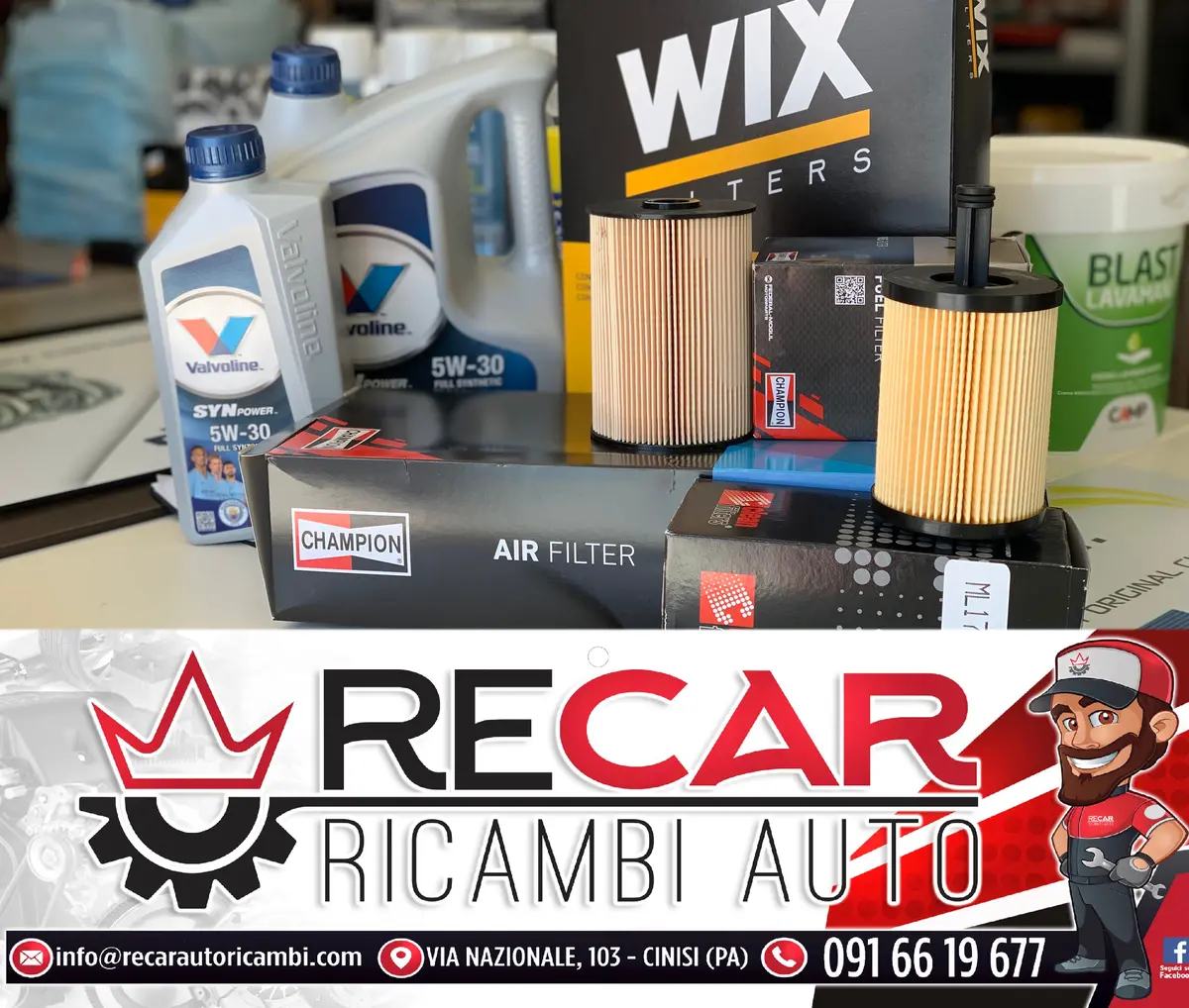 Kit0002rec Kit Tagliando Golf V 1.9 Tdi 105 Cv Bjb, Bkc, Bxe, Bls 1
