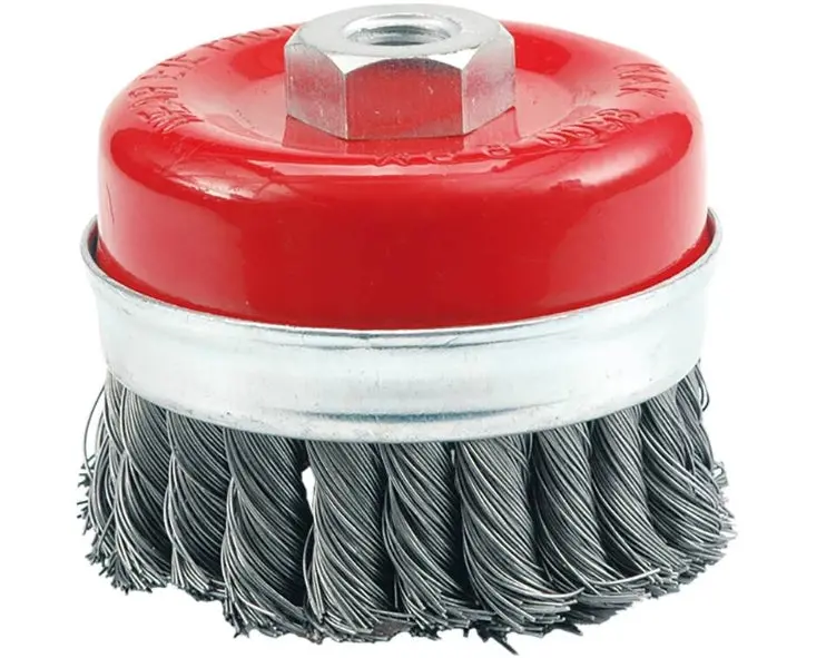 Cepillo Copa Entorchado Acero Gris 4" X 14 Mm | Vorel 1