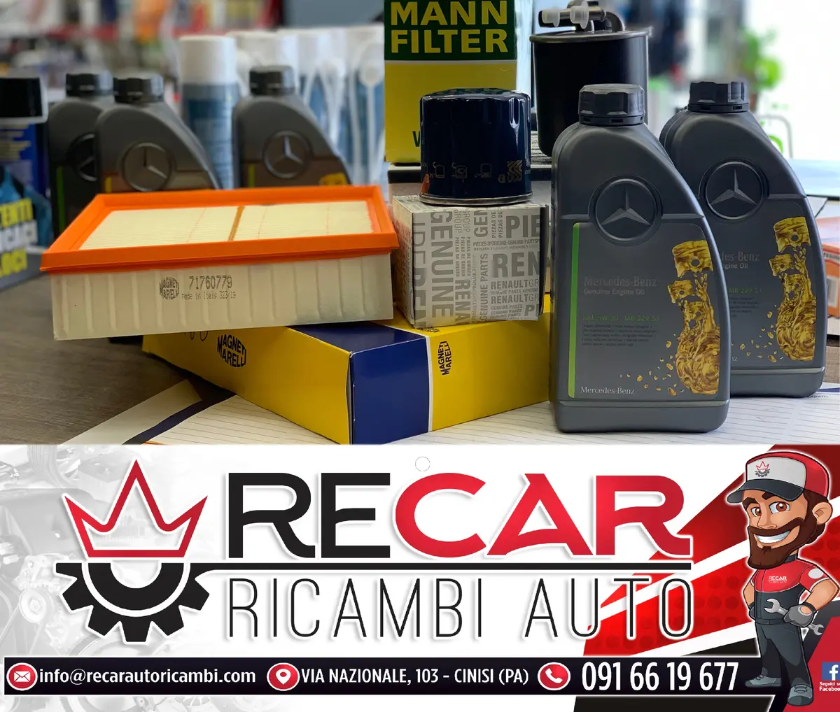 Kit0005rec Kit Tagliando Mercedes W176 A180 Cdi 1.5 Diesel 1