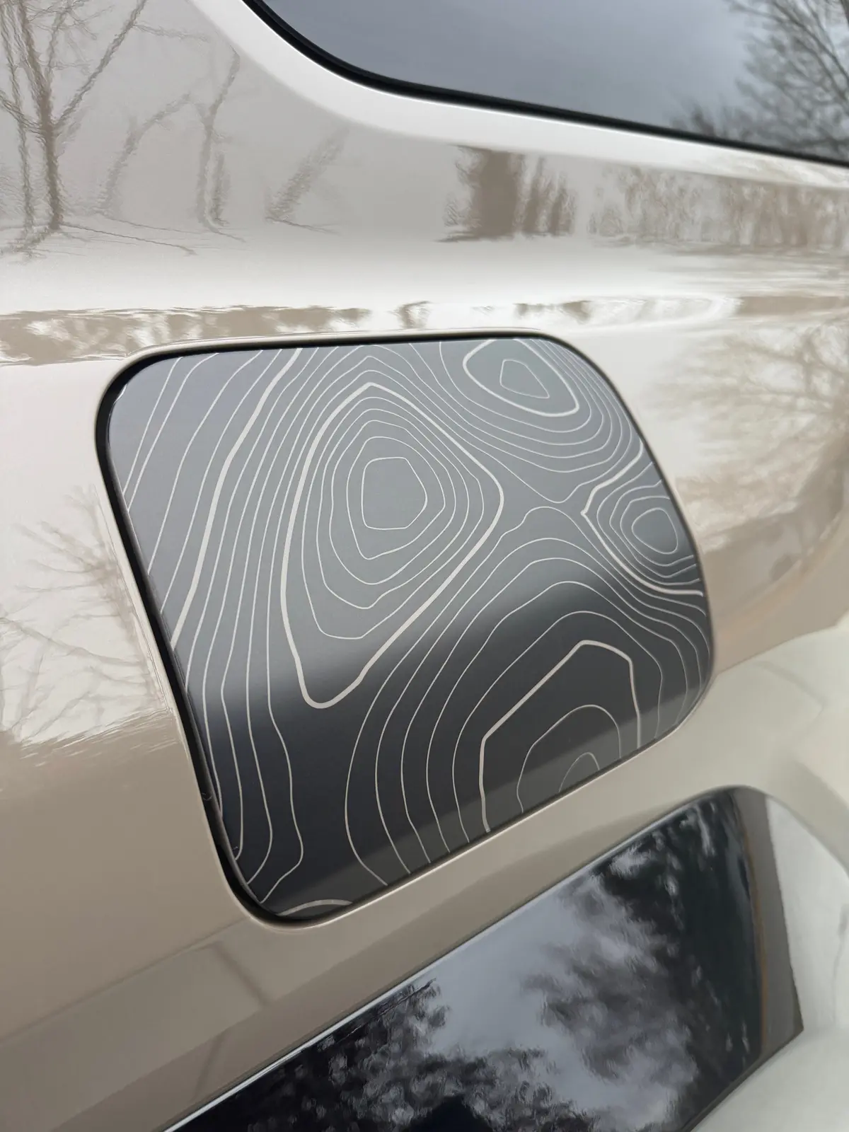 Topographic Map Fuel Door Overlay - 2025+ 4Runner 1