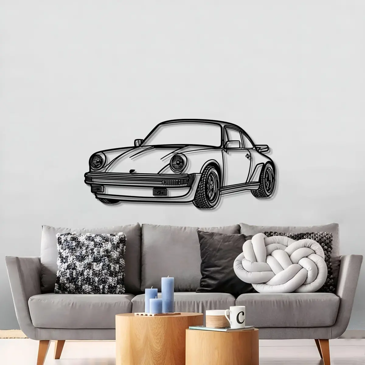911 930 Perspective Metal Car Wall Art - Mt0459 3