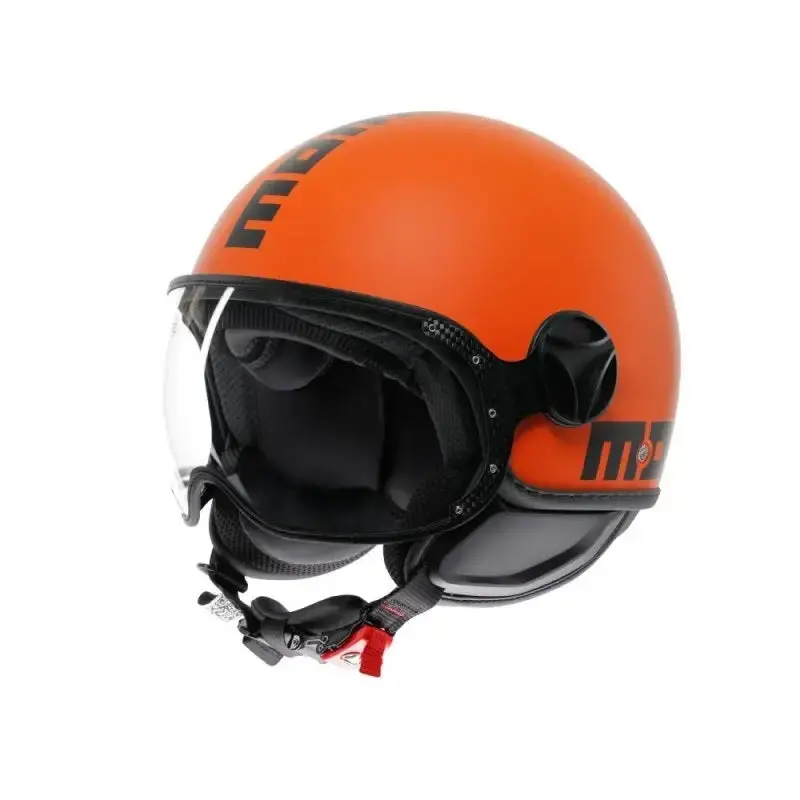 Casco Jet Fgtr Classic Momodesign E2206 Mono Arancio Opaco Nero 21184A7001018 1