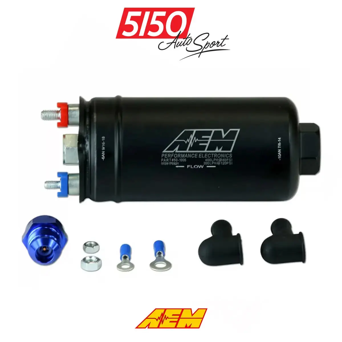 Aem 400Lph (An) Inline High Flow Fuel Pump 1