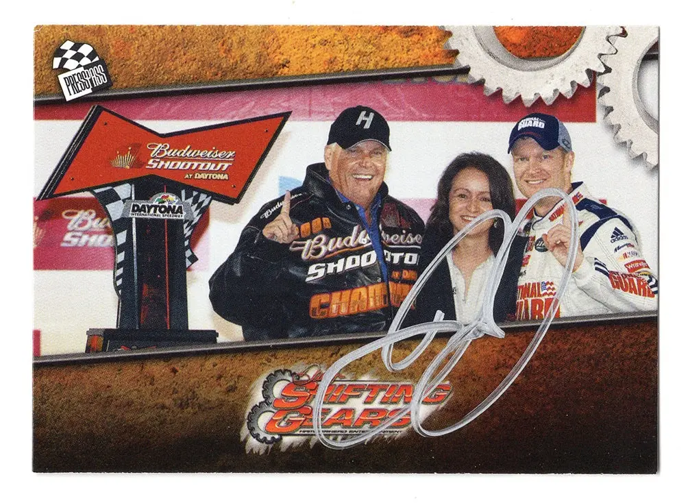 Autographed Dale Earnhardt Jr. 2009 Press Pass Racing Shifting Gears (Daytona Speedweeks Bud Shootout Win) Signed Nascar Collectible Trading Card With Coa 1