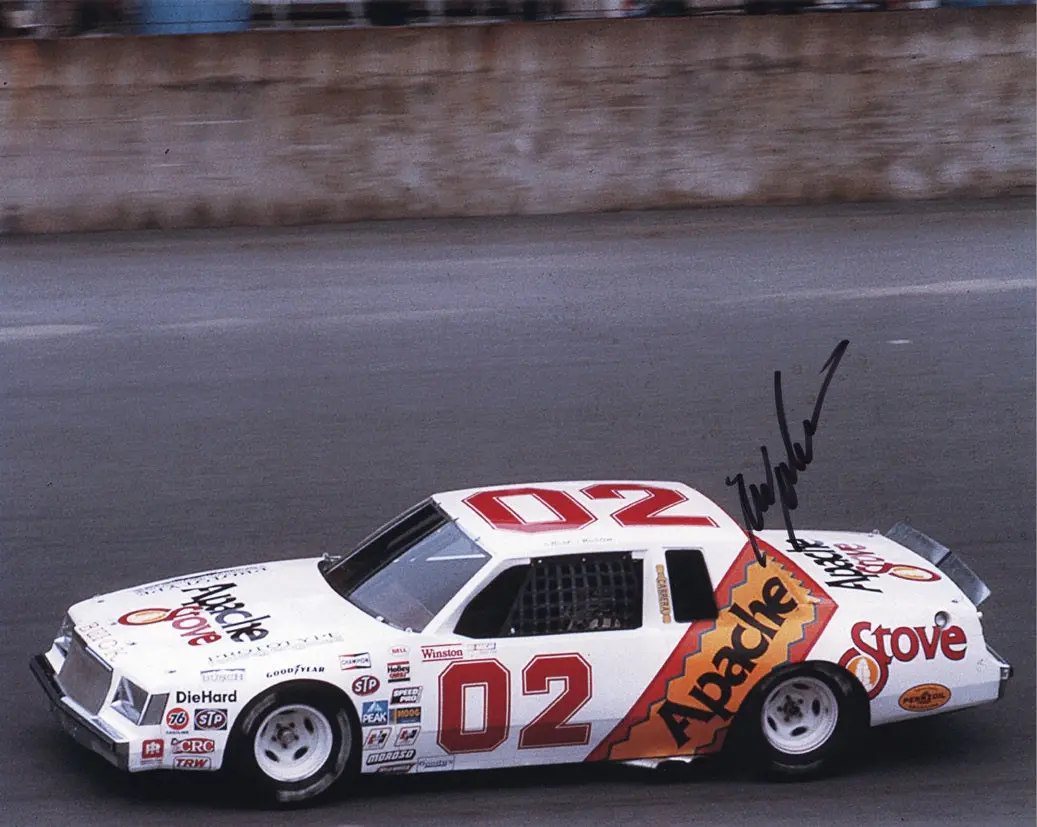 Autographed 1982 Mark Martin #02 Apache Stove Buick Daytona 500 Car (Vintage) Signed 8X10 Inch Picture Nascar Photo With Coa 1
