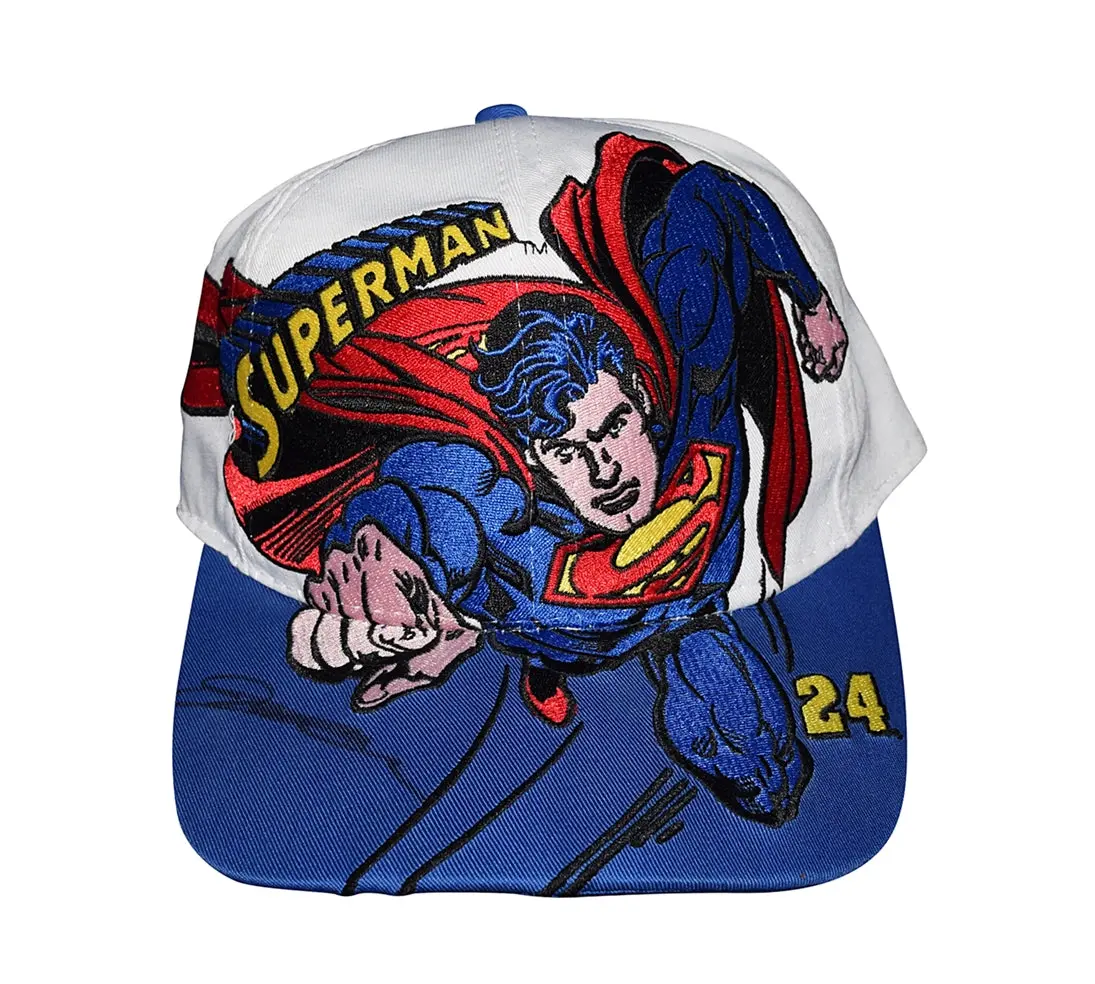 Autographed 1999 Jeff Gordon #24 Rare Vintage Superman Rare Signed Classic Chase Authentics Nascar Official Hat With Coa 1