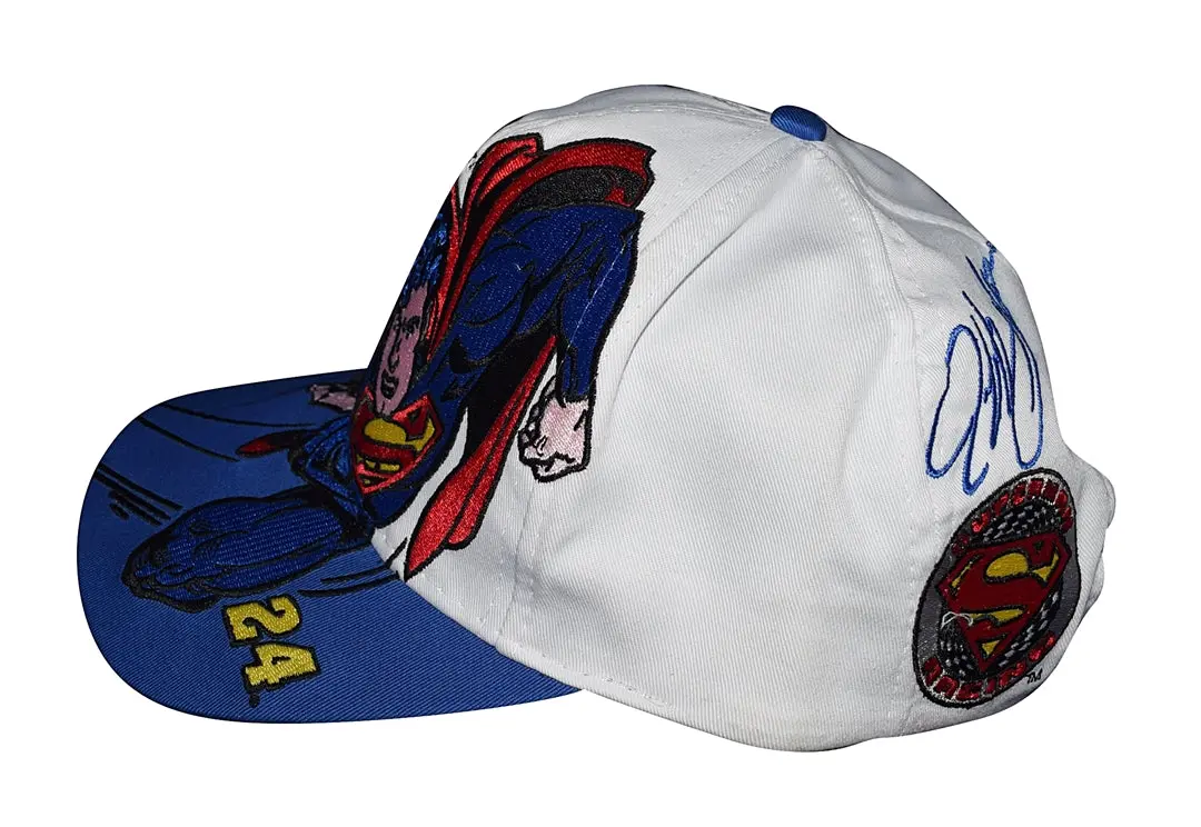 Autographed 1999 Jeff Gordon #24 Rare Vintage Superman Rare Signed Classic Chase Authentics Nascar Official Hat With Coa 2