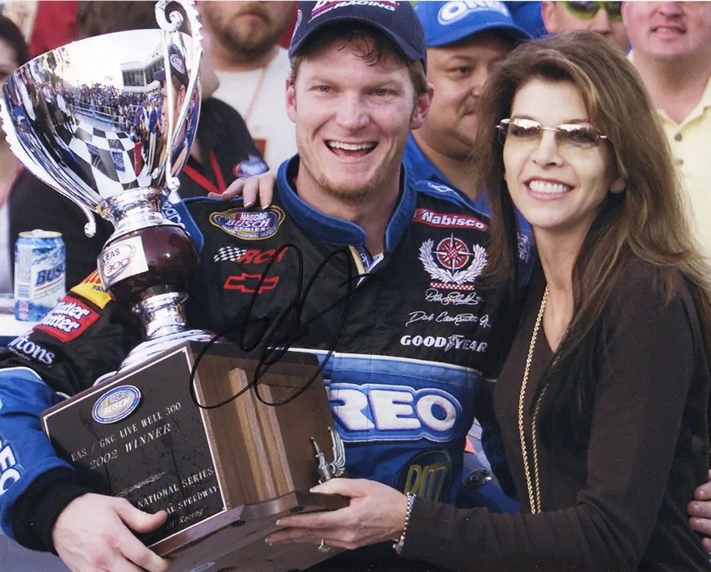 Autographed 2002 Dale Earnhardt Jr. #3 Oreo Ritz Racing Daytona Busch Series Win (Victory Lane) Signed 8X10 Inch Picture Nascar Glossy Photo With Coa 1