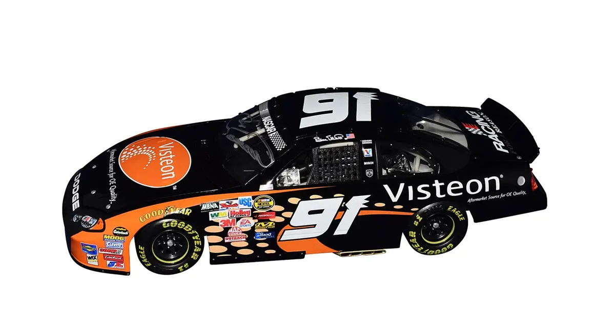 Autographed 2004 Bill Elliott #91 Visteon Racing Brickyard 400 Car (Nextel Cup Series) Signed 1/24 Scale Nascar Diecast Car With Coa (1 Of Only 2,400 Produced) 2