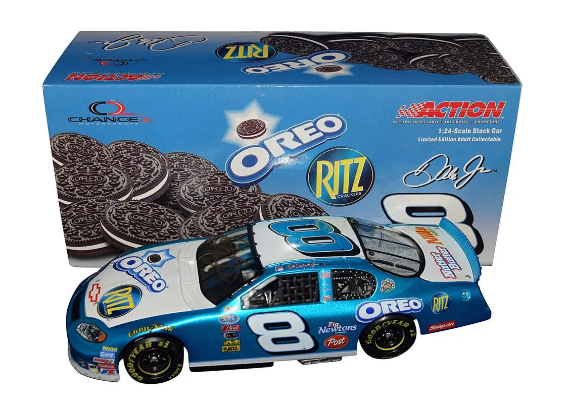 Autographed 2004 Dale Earnhardt Jr. #3 Oreo / Ritz Racing (Daytona Busch Series) Chance 2 Motorsports Signed Action 1/24 Scale Nascar Diecast Car With Coa 1