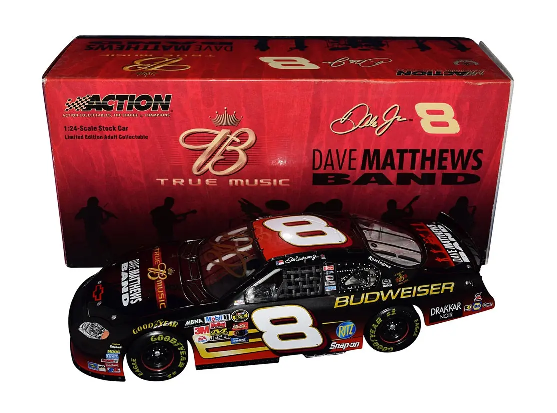 Autographed 2004 Dale Earnhardt Jr. #8 Budweiser True Music Dave Matthews Band (Chevy Rock N' Roll) Signed Action 1/24 Scale Nascar Diecast Car With Coa 1