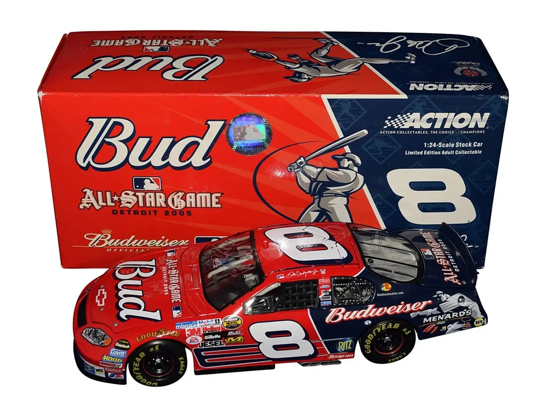 Autographed 2005 Dale Earnhardt Jr. #8 Budweiser Racing Detroit Mlb All-Star Game (Baseball Car) Signed Action 1/24 Scale Nascar Diecast Car With Coa 1