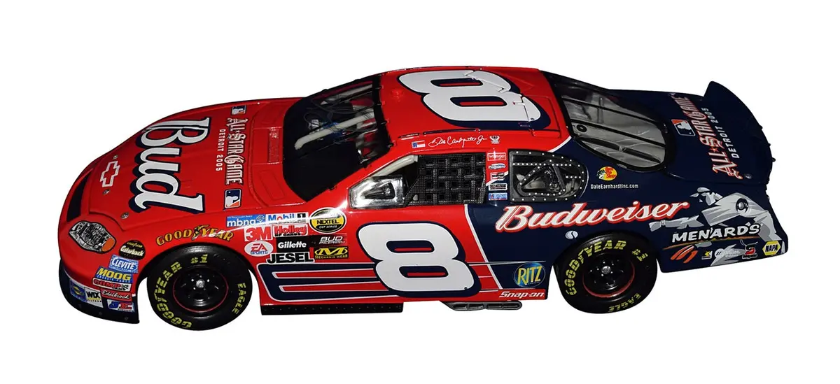 Autographed 2005 Dale Earnhardt Jr. #8 Budweiser Racing Detroit Mlb All-Star Game (Baseball Car) Signed Action 1/24 Scale Nascar Diecast Car With Coa 2