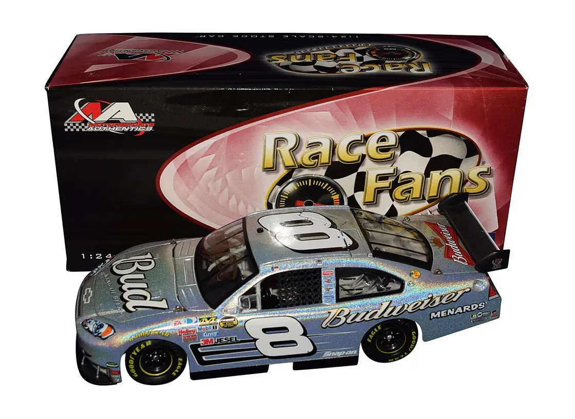 Autographed 2007 Dale Earnhardt Jr. #8 Budweiser Race Fans Only (Mesma Chrome) Cot Signed Action 1/24 Scale Nascar Diecast Car With Coa (#0844 Of Only 2,508 Produced) 1