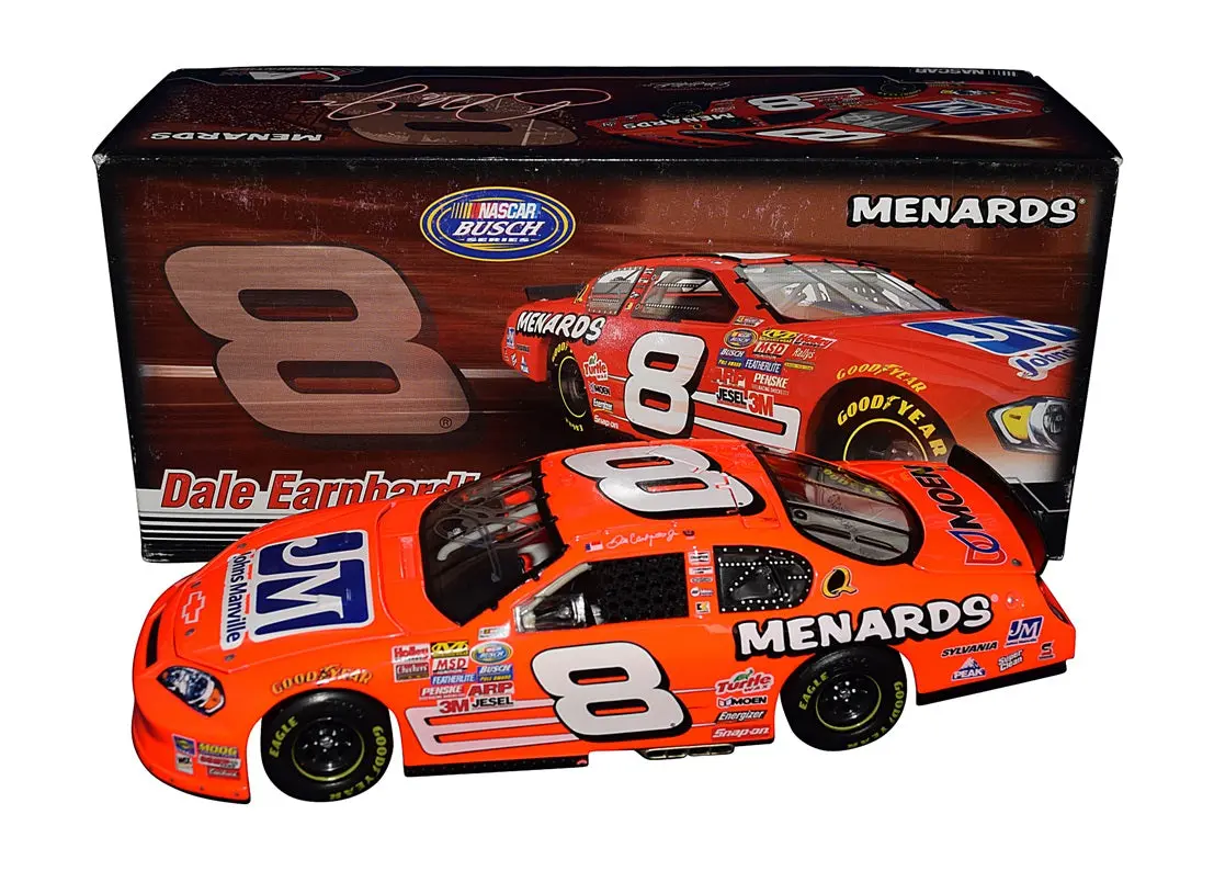 Autographed 2007 Dale Earnhardt Jr. #8 Menards (Johns Manville) Busch Series Signed Action 1/24 Scale Nascar Diecast Car With Coa (#012 Of Only 600 Produced) 1