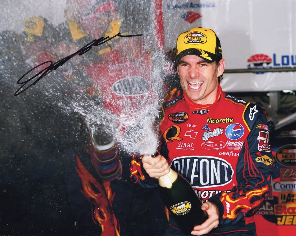 Autographed 2007 Jeff Gordon #24 Dupont Racing Charlotte Race Win (Victory Lane Celebration) Signed 8X10 Inch Picture Nascar Glossy Photo With Coa 1