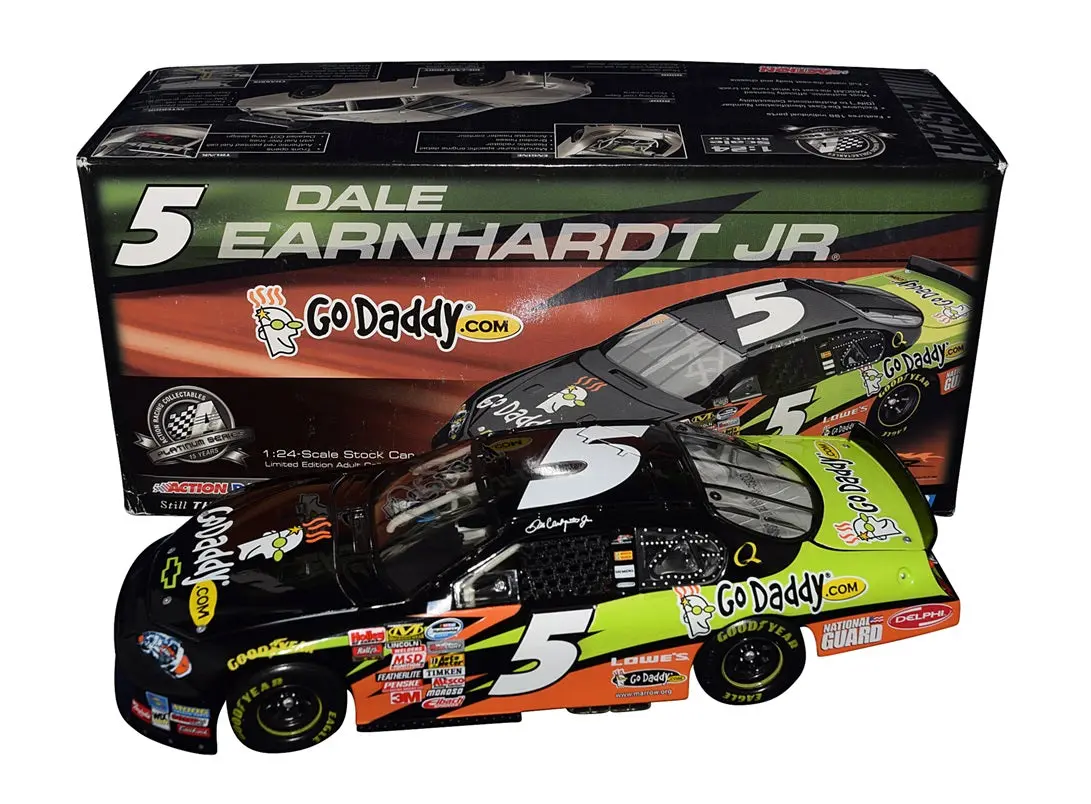 Autographed 2008 Dale Earnhardt Jr. #5 Godaddy Racing (Nationwide Series) Hendrick Motorsports Signed Action 1/24 Scale Nascar Diecast Car With Coa (#5032 Of Only 6,770 Produced) 1