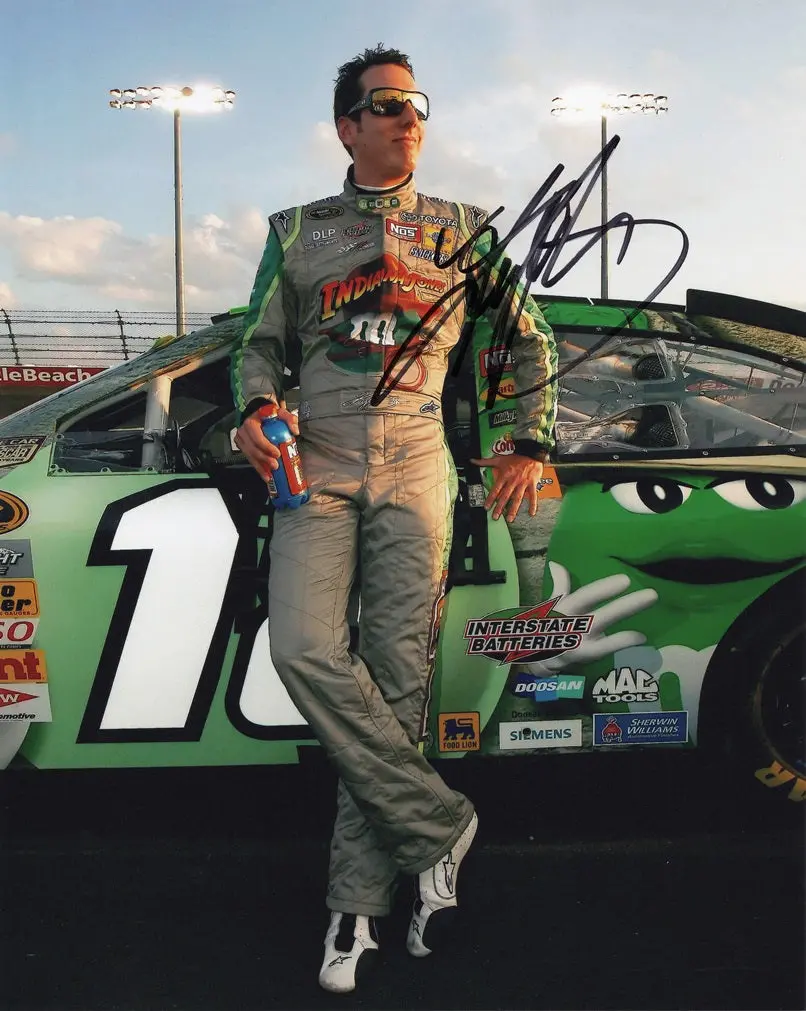 Autographed 2008 Kyle Busch #18 Indiana Jones Racing Darlington Race Win (Pre-Race) Signed 8X10 Inch Picture Nascar Glossy Photo With Coa 1