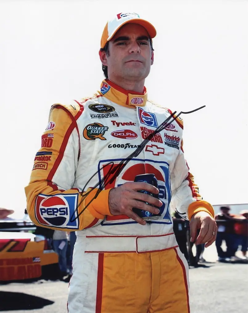 Autographed 2009 Jeff Gordon #24 Pepsi Retro Paint Scheme (Talladega) Signed 8X10 Inch Picture Nascar Photo With Coa 1