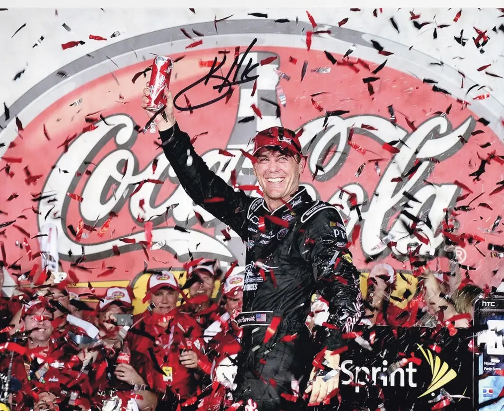 Autographed 2011 Kevin Harvick #29 Budweiser Armed Forces Coca-Cola 600 Win (Charlotte Victory Lane) Signed 8X10 Inch Picture Nascar Photo With Coa 1