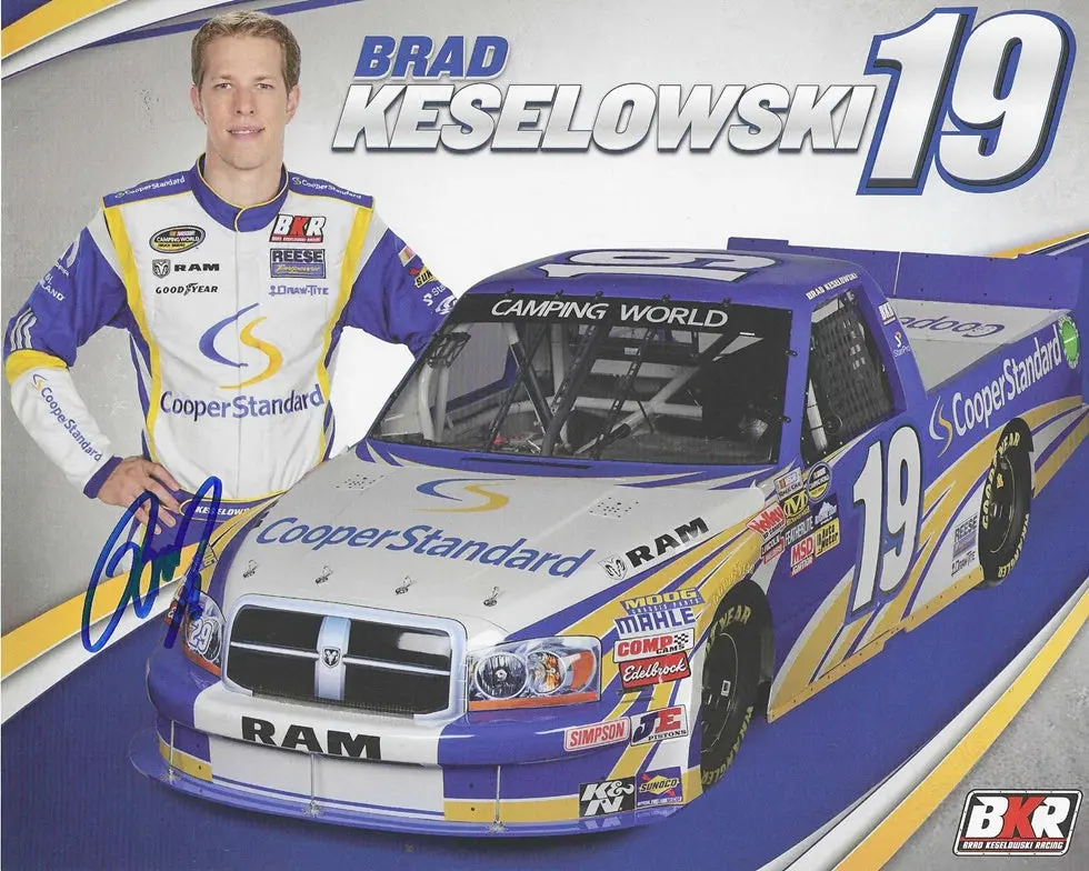 Autographed 2012 Brad Keselowski #19 Cooper Standard Team Official Hero Card (Brad Keselowski Racing) Rare Signed Truck Series Picture 8X10 Inch Nascar Hero Card Photo With Coa 1