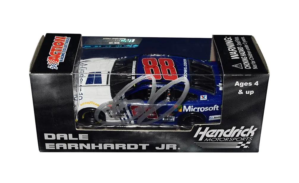 Autographed 2015 Dale Earnhardt Jr. #88 Microsoft Racing (Hendrick Motorsports) Signed Action 1/64 Scale Nascar  Diecast Car With Coa 1