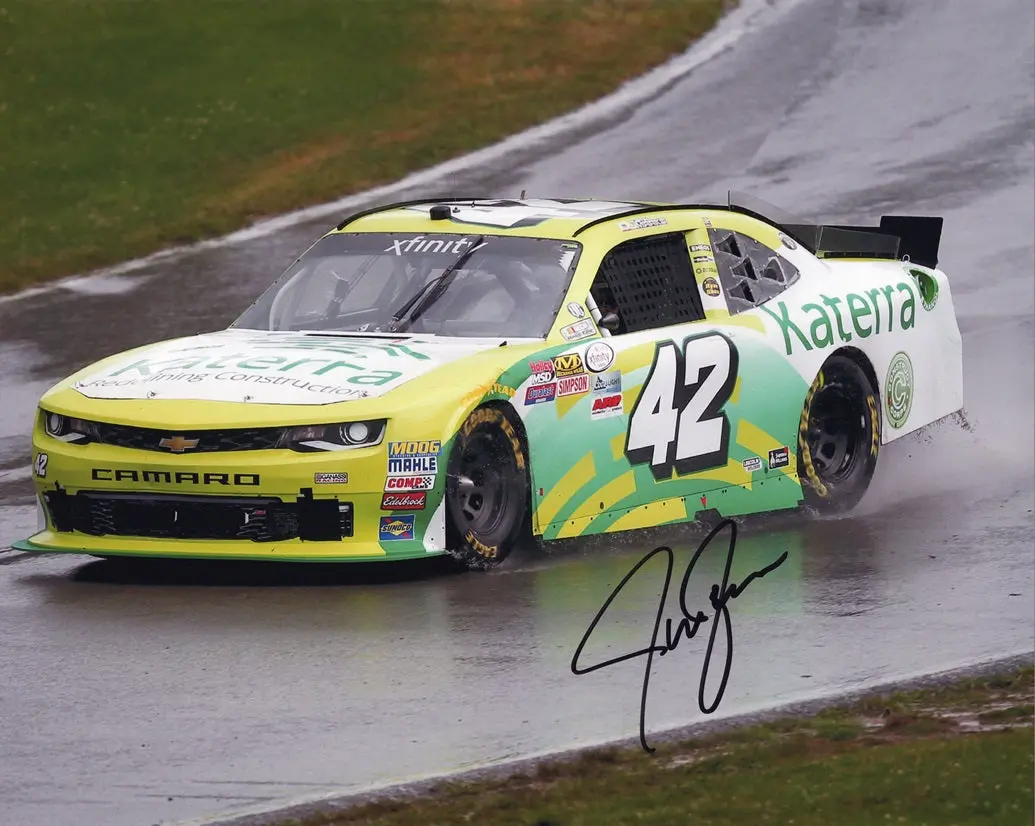 Autographed 2016 Justin Marks #42 Katerra Racing Mid-Ohio Race Win (Xfinity Series) Signed 8X10 Inch Nascar Photo With Coa 1