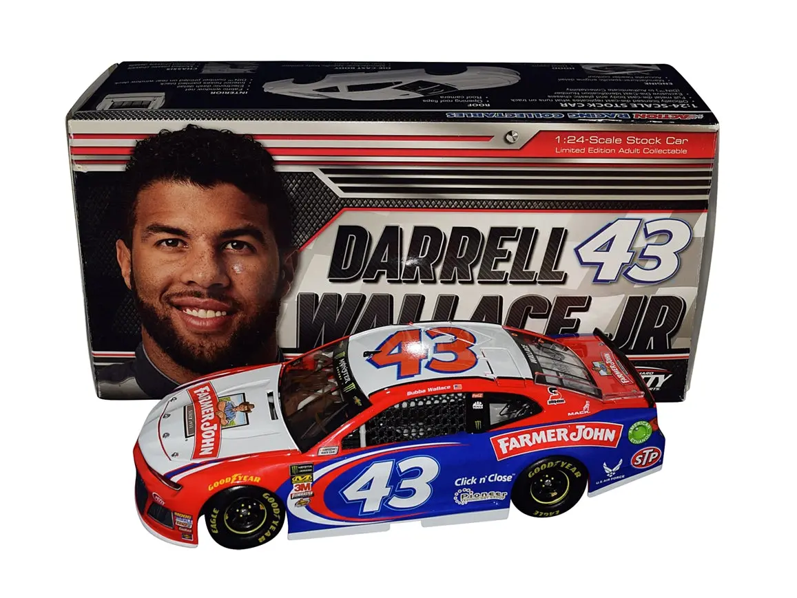Autographed 2018 Bubba Wallace #43 Farmer John Racing Rookie Season (Richard Petty Motorsports) Signed Lionel 1/24 Scale Nascar Diecast Car With Coa (#279 Of Only 445 Produced) 1