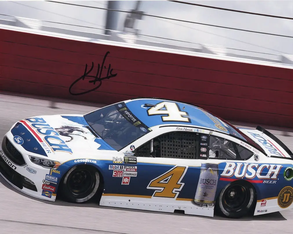 Autographed 2018 Kevin Harvick #4 Busch Racing Darlington Throwback Signed 8X10 Inch Picture Nascar Photo With Coa 1