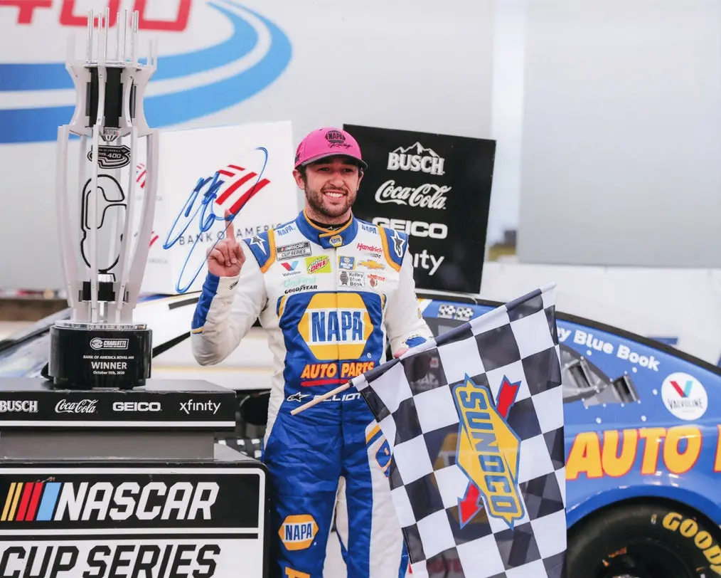 Autographed 2020 Chase Elliott #9 Napa Racing Charlotte Roval Win (Victory Lane) Signed 8X10 Inch Picture Nascar Photo With Coa 1