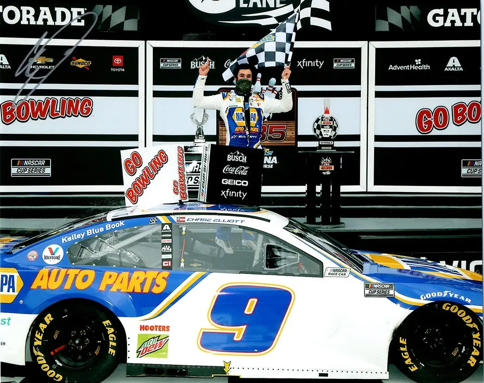 Autographed 2020 Chase Elliott #9 Napa Racing Daytona Road Course Win (Victory Lane Celebration) Signed Picture 8X10 Inch Nascar Glossy Photo With Coa 1