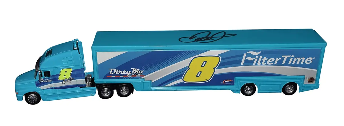 Autographed 2020 Dale Earnhardt Jr. #8 Filter Time Racing Nascar E-League (Online Race) Signed Nascar Authentics 1/64 Scale Hauler Transporter With Coa 2