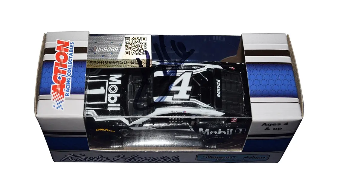 Autographed 2021 Kevin Harvick #4 Mobil 1 Team Fan Vote (Stewart-Haas Racing) Signed Collectible Action 1/64 Scale Nascar Diecast Car With Coa 2