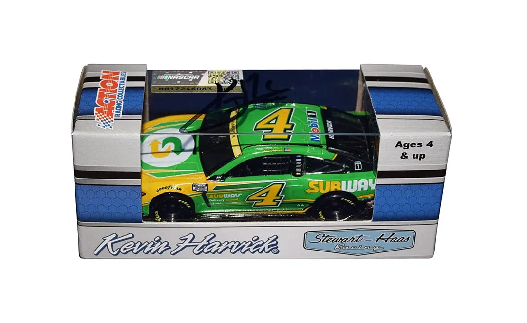 Autographed 2021 Kevin Harvick #4 Subway Racing Nascar Cup Series Action Signed Collectible Lionel 1/64 Scale Nascar Diecast Car With Coa 1