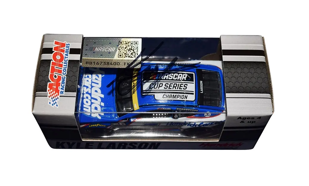 Autographed 2021 Kyle Larson #5 Hendrick Motorsports Nascar Champion Action Championship Car Signed Action 1/64 Scale Nascar Diecast With Coa 2