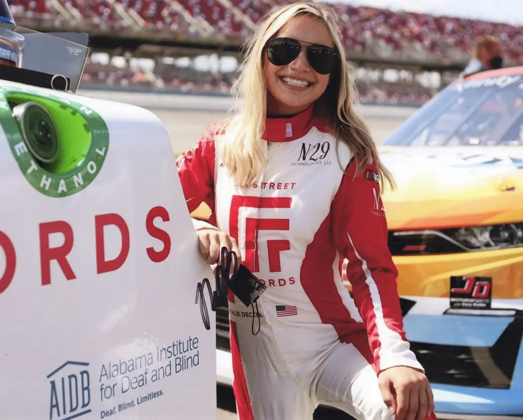 Autographed 2021 Natalie Decker #23 Red Street Records Team (Xfinity Series) Signed 8X10 Inch Picture Nascar Glossy Photo With Coa 1
