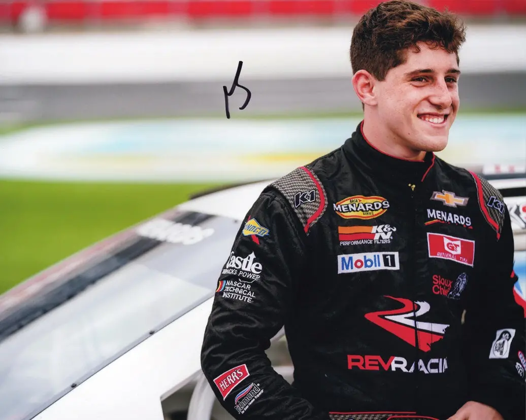 Autographed 2021 Nick Sanchez #2 Rev Racing Team (Arca Menards Series) Rookie Signed 8X10 Inch Picture Nascar Photo With Coa 1