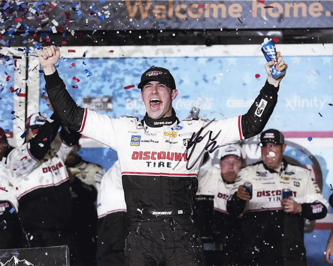 Autographed 2022 Austin Cindric #2 Discount Tire Racing Daytona 500 Win (Victory Lane Celebration) Team Penske Rookie Signed 8X10 Inch Picture Nascar Glossy Photo With Coa 1
