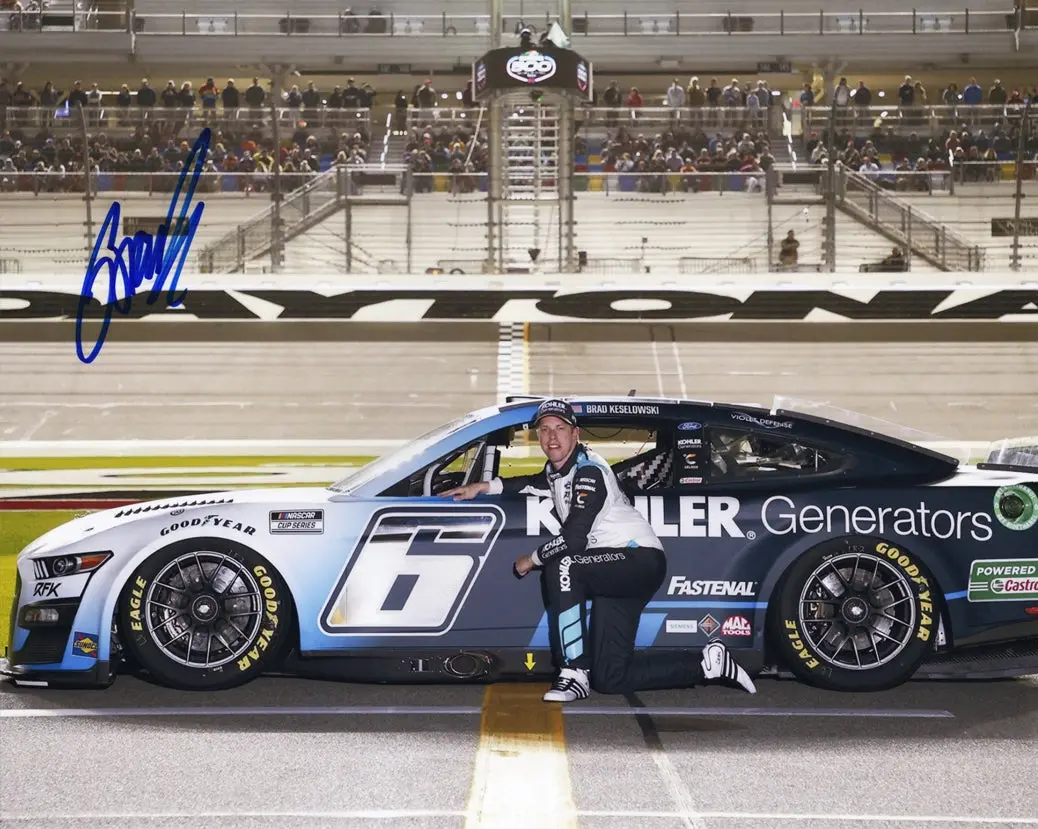 Autographed 2022 Brad Keselowski #6 Kohler Generators Daytona 500 Pit Road (Next Gen Car) Rfk Team Signed 8X10 Inch Picture Nascar Glossy Photo With Coa 1